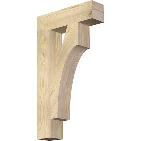 Ekena Millwork Westlake Block Rough Sawn Bracket, Douglas Fir, 4"W x 16"D x 28"H BKT04X16X28WTL05RDF